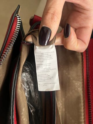 Bolso de mano rojo Dudlin nuevo con etiquetas