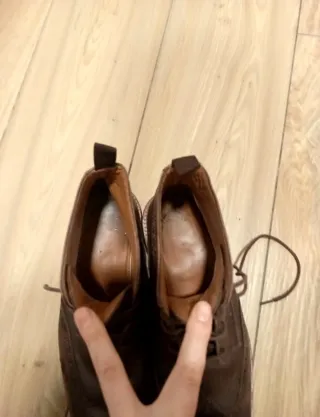 Botas de cuero marrón Cortefiel