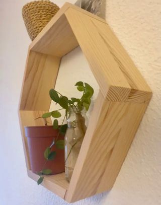 Set 3 Estanterías Hexagonales Madera