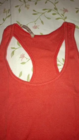 Camiseta Nadadora color Coral, Stradivarius Mujer