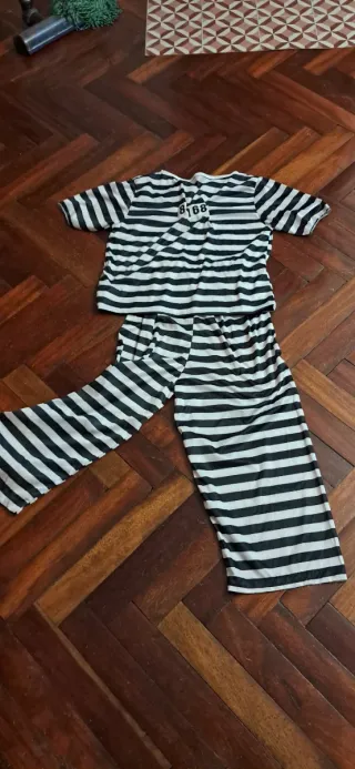 Disfraz presidiario rayas 8168
