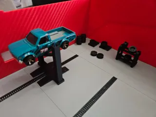 Maqueta de garaje a escala