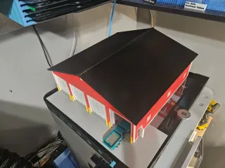 Maqueta de garaje a escala