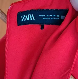 Vestido largo Zara rojo