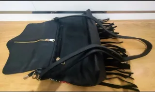 Bolso bandolera flecos étnico