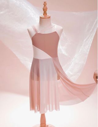 Vestido danza lírica/contemp. IEFIEL marrón claro