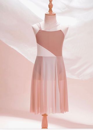 Vestido danza lírica/contemp. IEFIEL marrón claro