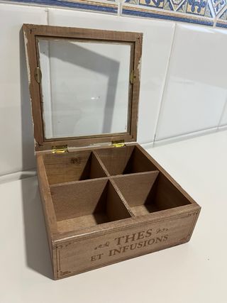 Caja de madera para té e infusiones