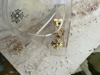 Occhiali Chrome Hearts trasparenti oro