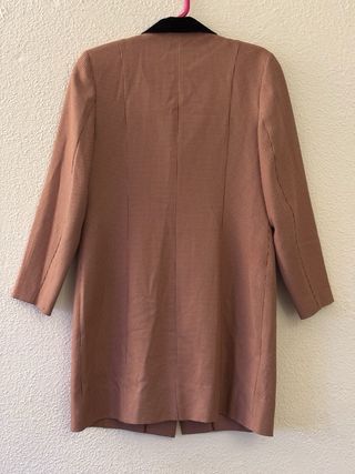 Chaqueta vintage cuadros y terciopelo