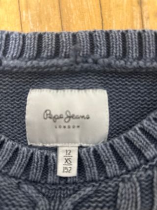Jersey Pepe Jeans trenzado azul niño