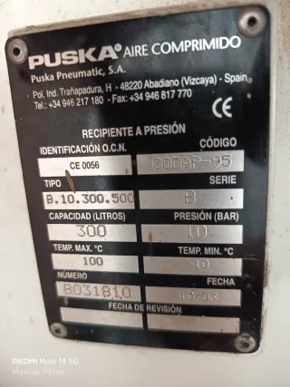 Compresor de aire Puska 5.5HP