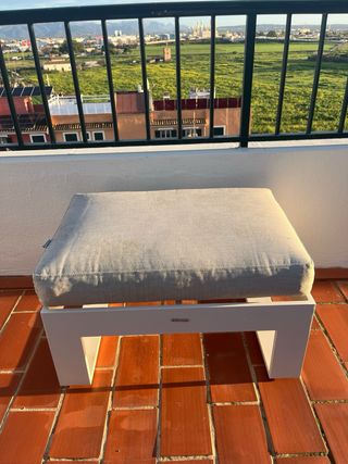 Puff Naterial Aluminio Blanco