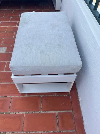 Puff Naterial Aluminio Blanco