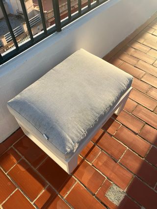 Puff Naterial Aluminio Blanco