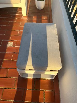 Puff Naterial Aluminio Blanco