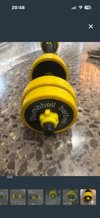 Pesas ajustables amarillas