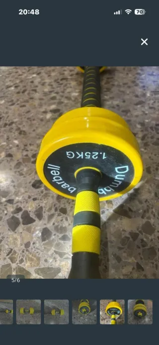 Pesas ajustables amarillas