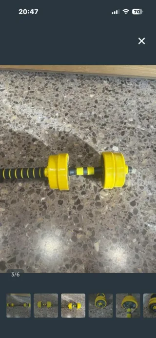 Pesas ajustables amarillas