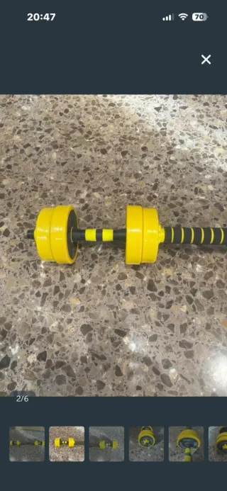 Pesas ajustables amarillas