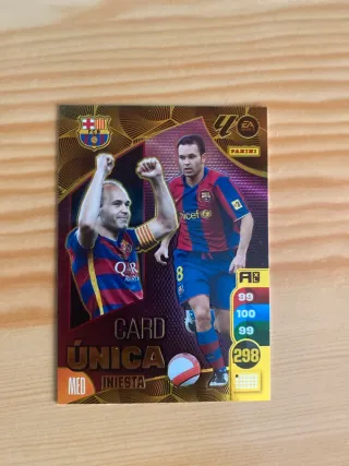 Cromo Panini Adrenalyn FC Barcelona Iniesta