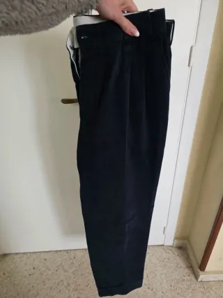 Pantalón vestir azul terciopelo