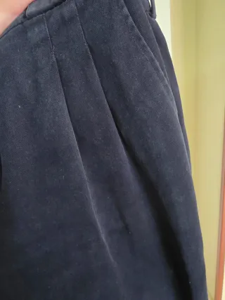 Pantalón vestir azul terciopelo