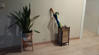 Paragüero Mimbre y Metal