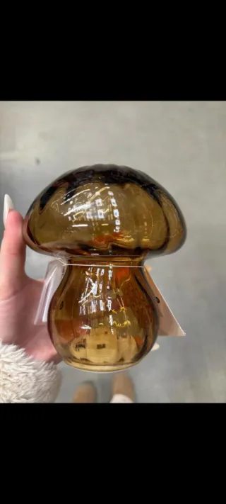 Lámpara LED Seta Cristal Marrón