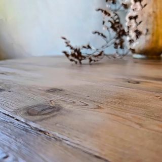 Mesa centro redonda madera maciza rústica