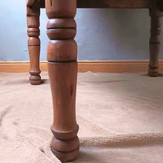 Mesa centro redonda madera maciza rústica