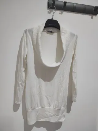 Maglia donna lunga bianca