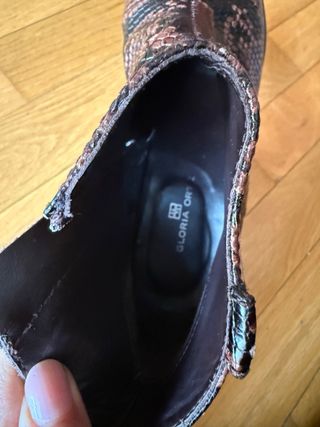 Botines Animal Print Tacón Bajo Gloria Ortiz N. 37