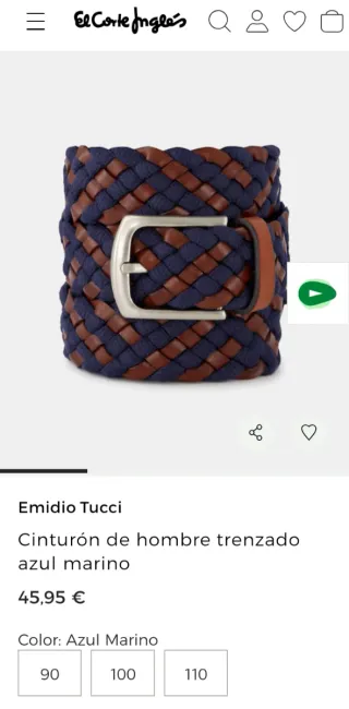 Cinturón Piel Trenzado hombre NUEVO Emidio Tucci