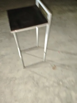 Taburete alto metal y madera