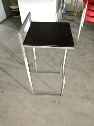 Taburete alto metal y madera