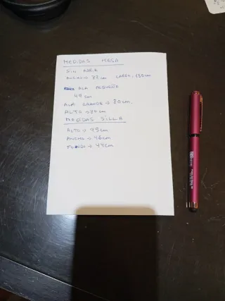 Mesa comedor y 4 sillas