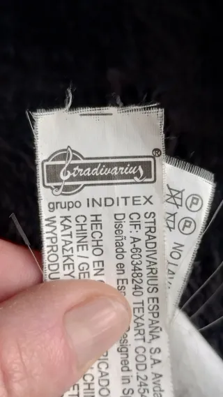 Abrigo ante azul marino Stradivarius