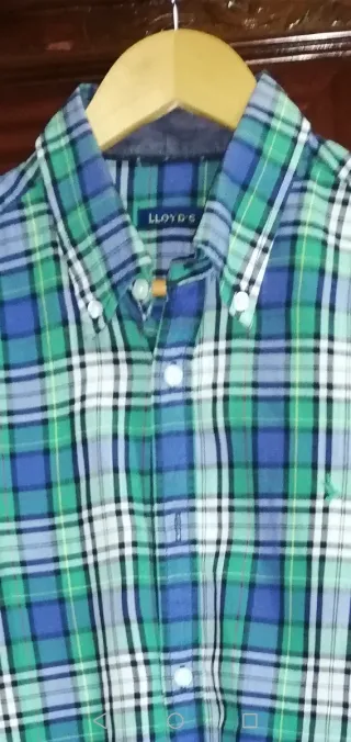 Camisa de cuadros hombre