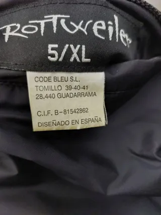 Chaleco Rottweiler Reversible Negro/Naranja