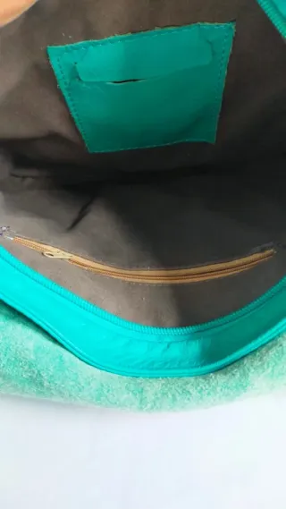 Bolso piel turquesa