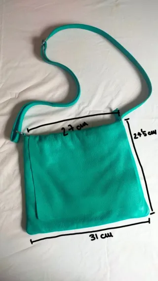 Bolso piel turquesa