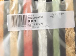 MISSON SET ASCIUGAMANI DOUBLEFACE COTONE RILY 160