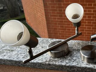 Set faretti metallo argento.