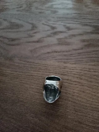 Anillo Calavera Acero Bandera USA