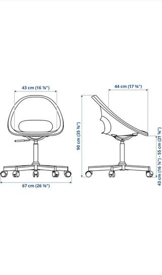 Silla giratoria amarilla IKEA Malskar