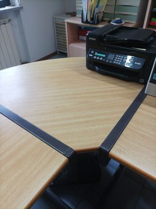 Scrivania Angolare XXL Legno e Metallo.