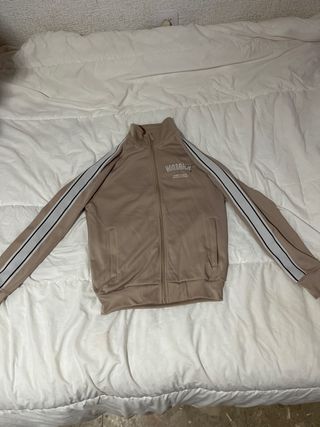 Sudadera Hoodrich Beige con Rayas