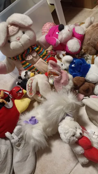 Lote Peluches vintage antiguos y alguna muñeca