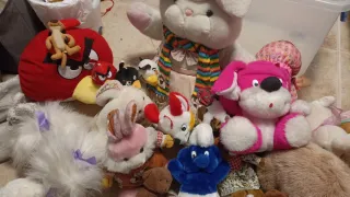 Lote Peluches vintage antiguos y alguna muñeca